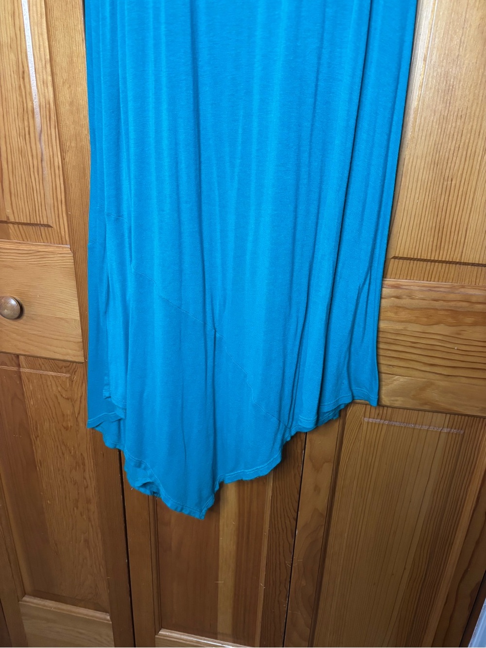 Sejour Teal Asymmetrical Maxi Dress - Picture 5 of 5